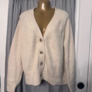 Old Navy Women's Cream Cardigan Sweater